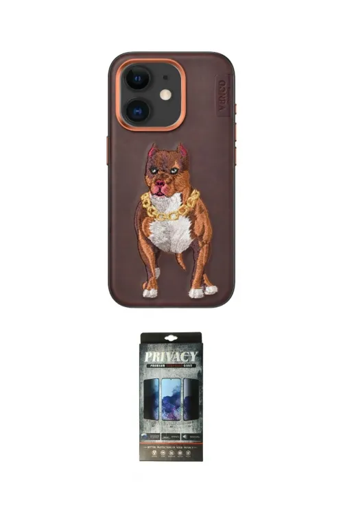 ieg™ iPhone 11 Kılıf Nova Form Koleksiyonu - Siyah 34D Hayalet Izgaralı Cam