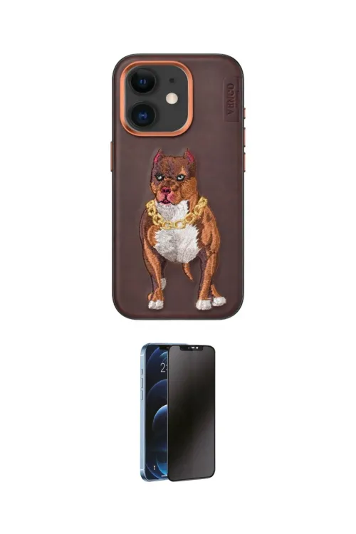 ieg™ iPhone 11 Kılıf Nova Form Koleksiyonu - Siyah 3D Antistatik Hayalet Cam Ekran Koruyucu