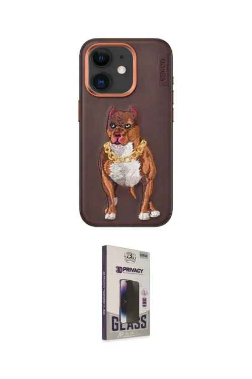 ieg™ iPhone 11 Kılıf Nova Form Koleksiyonu - Siyah Bilvis Hayalet Cam Ekran Koruyucu