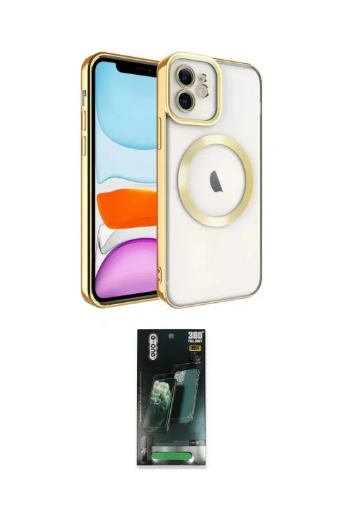ieg™ iPhone 11 Kılıf Nova Işık Özel Seri - Şeffaf 360 Full Body Arka Koruyucu