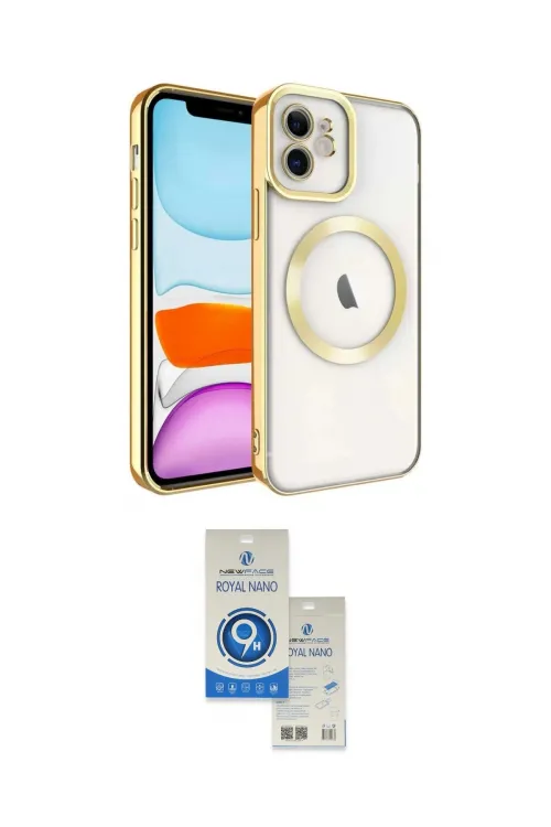 ieg™ iPhone 11 Kılıf Nova Işık Özel Seri - Şeffaf Royal Nano Ekran Koruyucu