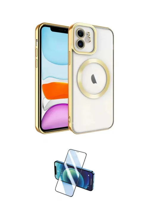 ieg™ iPhone 11 Kılıf Nova Işık Özel Seri - Siyah 3D Antistatik Cam Ekran Koruyucu