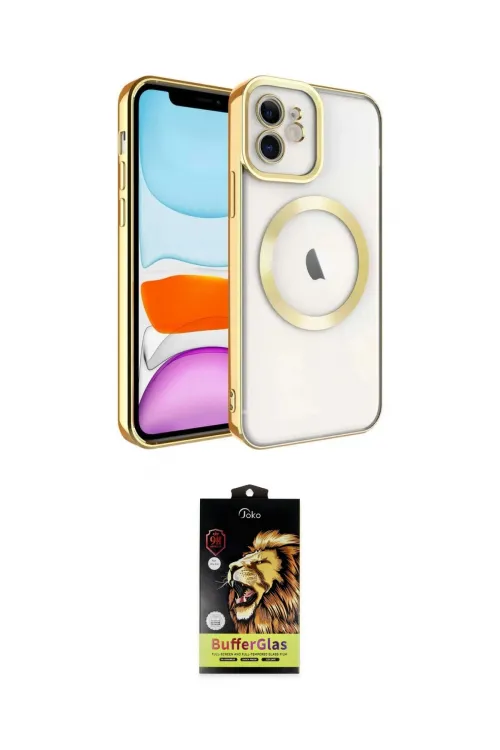 ieg™ iPhone 11 Kılıf Nova Işık Özel Seri - Siyah Buffer Cam Ekran Koruyucu