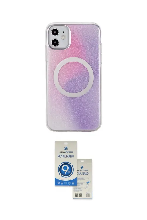 ieg™ iPhone 11 Kılıf Pusula Form - Şeffaf Royal Nano Ekran Koruyucu