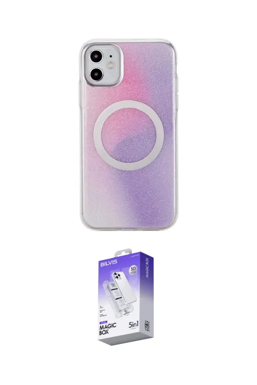 ieg™ iPhone 11 Kılıf Pusula Form - Siyah Bilvis 5in1 3D Magic Cam Ekran Koruyucu