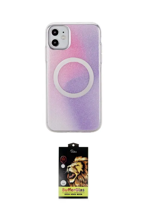 ieg™ iPhone 11 Kılıf Pusula Form - Siyah Buffer Cam Ekran Koruyucu