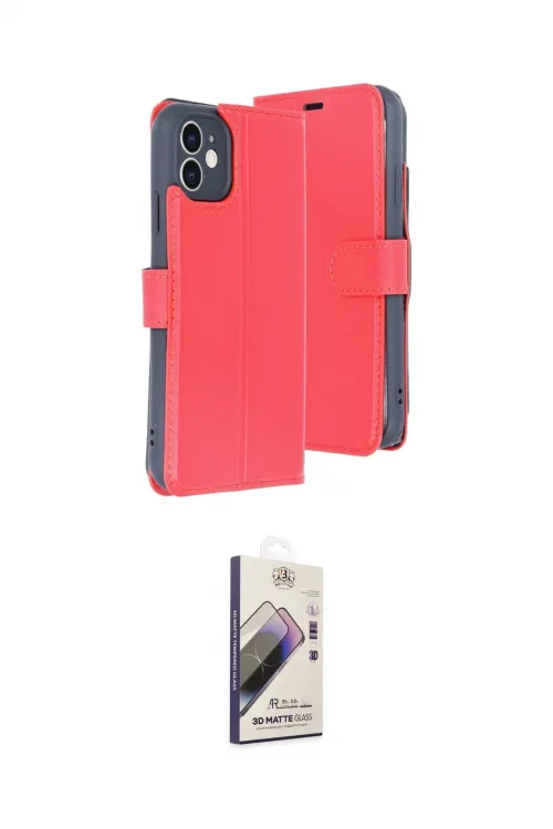 ieg™ iPhone 11 Kılıf Siluet Işık Serisi - Siyah Bilvis 3D Mat Cam Ekran Koruyucu