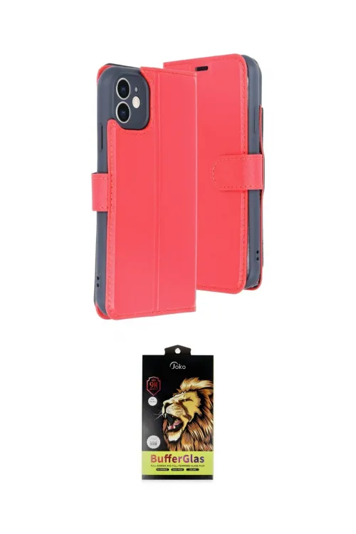 ieg™ iPhone 11 Kılıf Siluet Işık Serisi - Siyah Buffer Cam Ekran Koruyucu