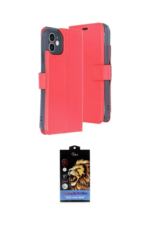 ieg™ iPhone 11 Kılıf Siluet Işık Serisi - Siyah Buffer Hayalet Cam Ekran Koruyucu