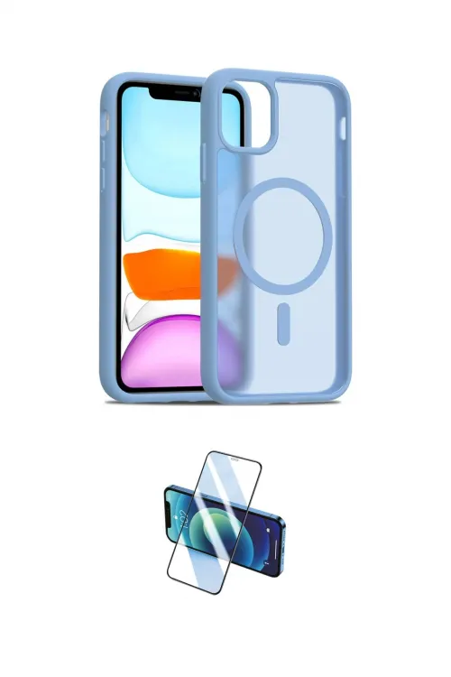 ieg™ iPhone 11 Kılıf Siluet Minimal Prime - Siyah 3D Antistatik Cam Ekran Koruyucu
