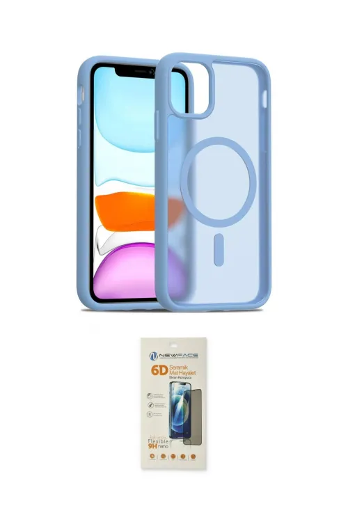 ieg™ iPhone 11 Kılıf Siluet Minimal Prime - Siyah 6D Mat Seramik Hayalet Nano Ekran Koruyucu