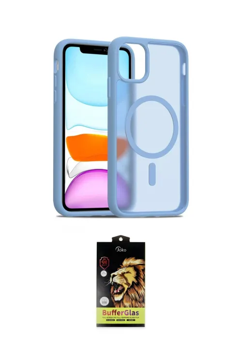 ieg™ iPhone 11 Kılıf Siluet Minimal Prime - Siyah Buffer Cam Ekran Koruyucu