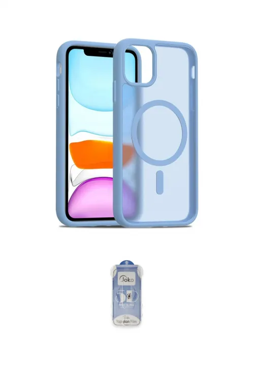 ieg™ iPhone 11 Kılıf Siluet Minimal Prime - Siyah Joko Magic 5D Cam