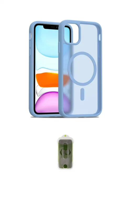 ieg™ iPhone 11 Kılıf Siluet Minimal Prime - Siyah Joko Magic 5D Hayalet Cam