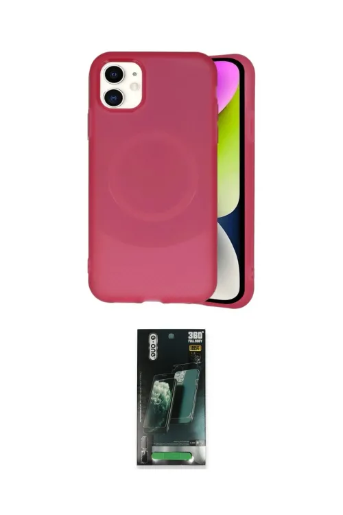 ieg™ iPhone 11 Kılıf Ufuk Serisi - Şeffaf 360 Full Body Arka Koruyucu