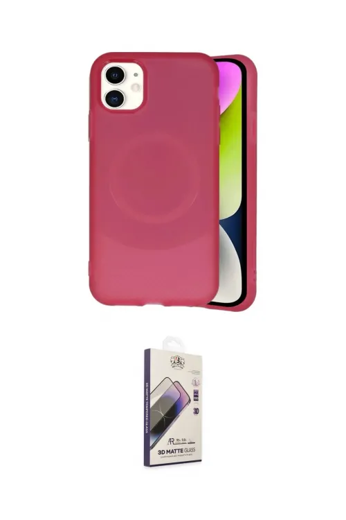 ieg™ iPhone 11 Kılıf Ufuk Serisi - Siyah Bilvis 3D Mat Cam Ekran Koruyucu