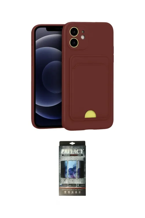 ieg™ iPhone 11 Kılıf Vadi Çizgi Prime - Siyah 34D Hayalet Izgaralı Cam