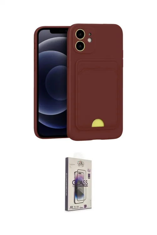 ieg™ iPhone 11 Kılıf Vadi Çizgi Prime - Siyah Bilvis 3D Cam Ekran Koruyucu