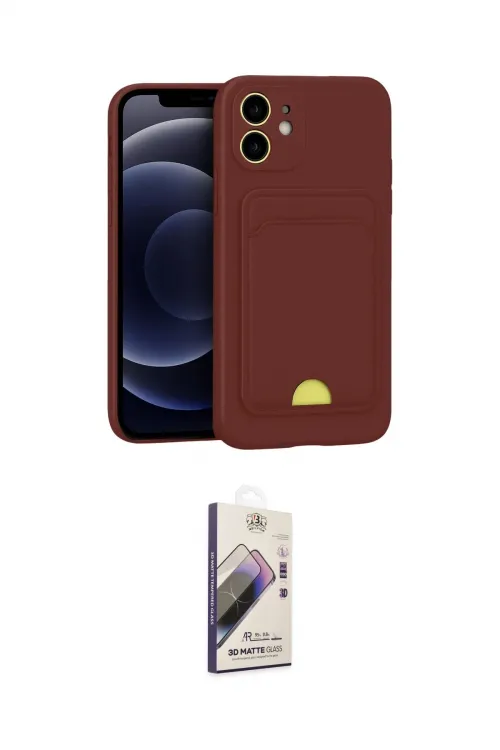 ieg™ iPhone 11 Kılıf Vadi Çizgi Prime - Siyah Bilvis 3D Mat Cam Ekran Koruyucu