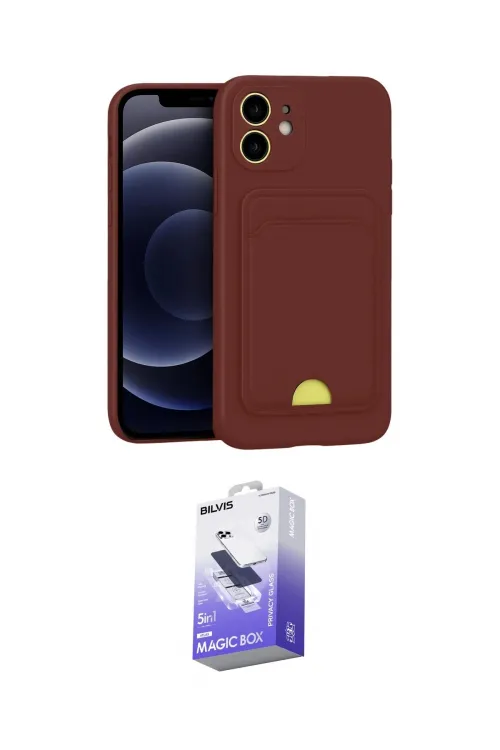 ieg™ iPhone 11 Kılıf Vadi Çizgi Prime - Siyah Bilvis 5in1 5D Magic Hayalet Cam Ekran Koruyucu