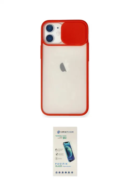 ieg™ iPhone 11 Kılıf Vadi Çizgi - Şeffaf Pasifik Cam Ekran Koruyucu
