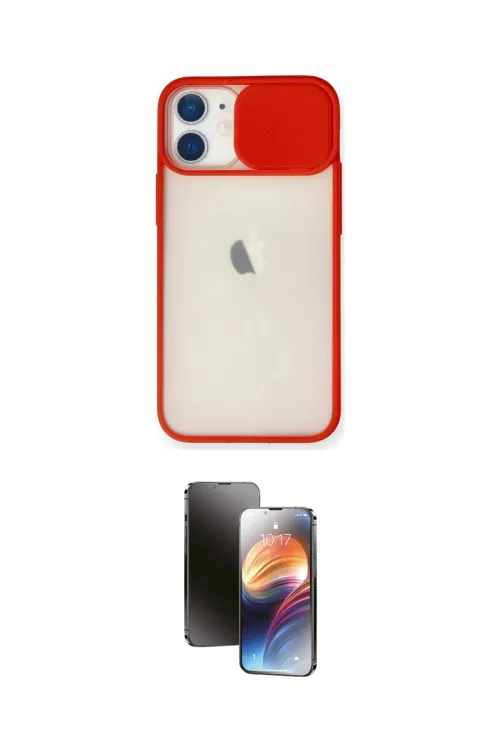 ieg™ iPhone 11 Kılıf Vadi Çizgi - Siyah 3D Antistatik Mat Seramik Nano Ekran Koruyucu