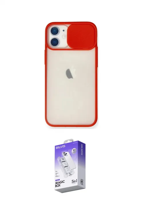 ieg™ iPhone 11 Kılıf Vadi Çizgi - Siyah Bilvis 5in1 3D Magic Cam Ekran Koruyucu