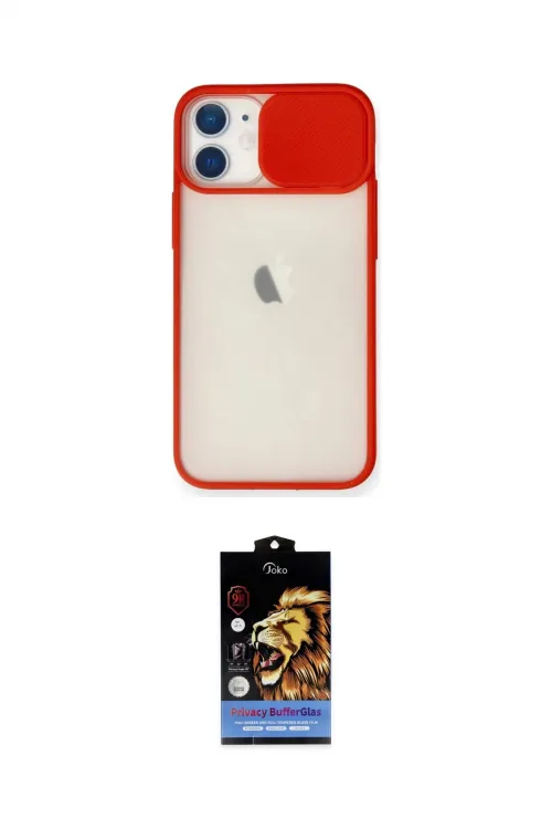 ieg™ iPhone 11 Kılıf Vadi Çizgi - Siyah Buffer Hayalet Cam Ekran Koruyucu