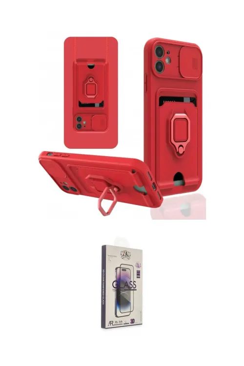 ieg™ iPhone 11 Kılıf Vadi Form Prime - Siyah Bilvis 3D Cam Ekran Koruyucu