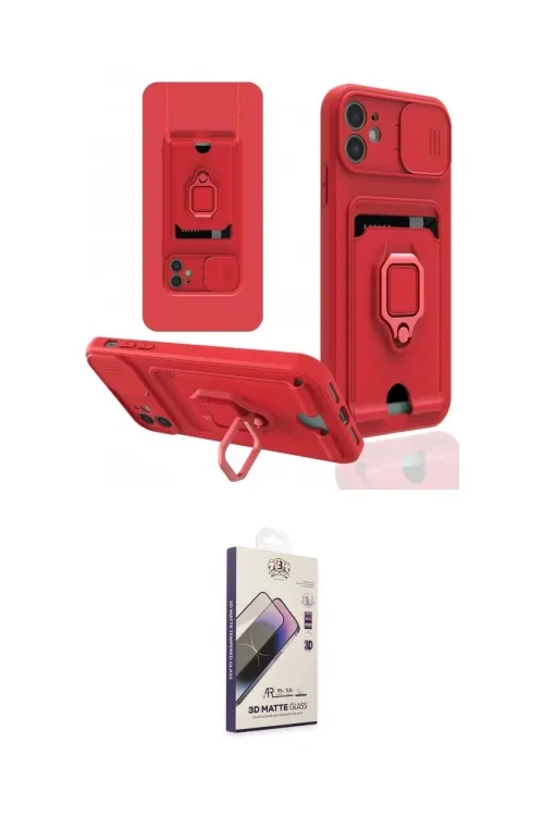 ieg™ iPhone 11 Kılıf Vadi Form Prime - Siyah Bilvis 3D Mat Cam Ekran Koruyucu