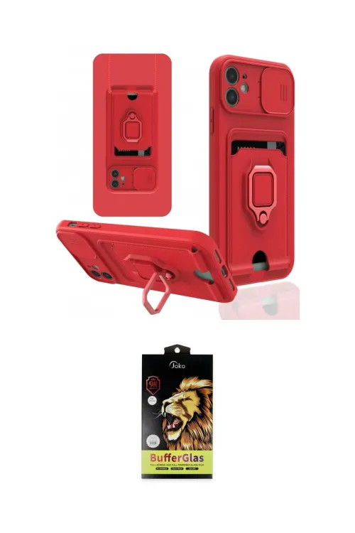 ieg™ iPhone 11 Kılıf Vadi Form Prime - Siyah Buffer Cam Ekran Koruyucu