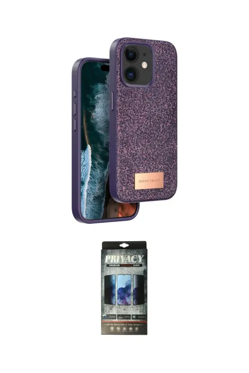 ieg™ iPhone 11 Kılıf Vadi Klasik Serisi - Siyah 34D Hayalet Izgaralı Cam