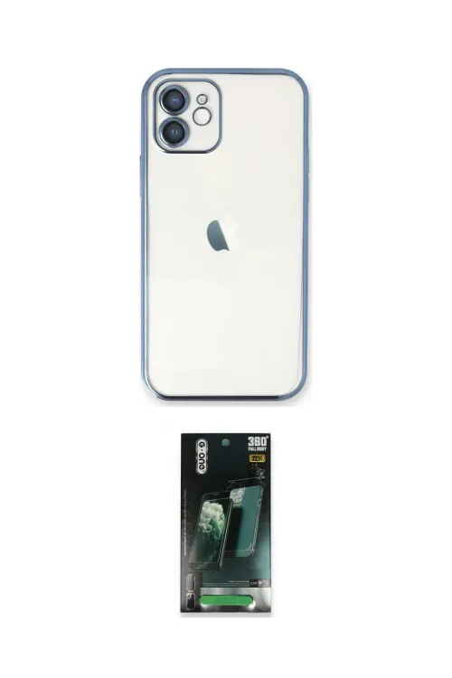 ieg™ iPhone 11 Kılıf Vadi Minimal - Siyah 360 Mat Full Body Arka Koruyucu