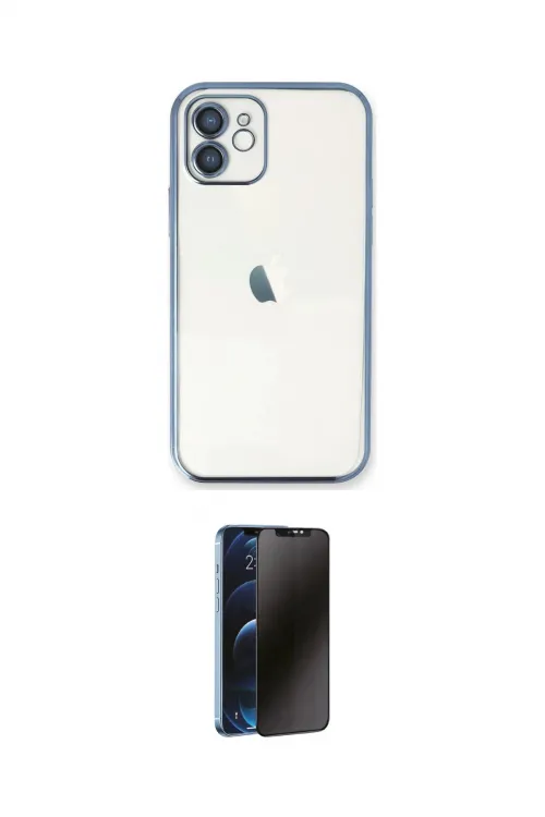 ieg™ iPhone 11 Kılıf Vadi Minimal - Siyah 3D Antistatik Hayalet Cam Ekran Koruyucu