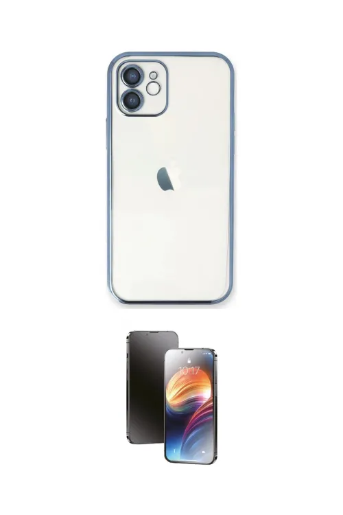 ieg™ iPhone 11 Kılıf Vadi Minimal - Siyah 3D Antistatik Mat Seramik Nano Ekran Koruyucu
