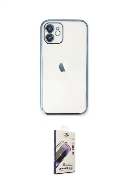 ieg™ iPhone 11 Kılıf Vadi Minimal - Siyah Bilvis 3D Mat Cam Ekran Koruyucu