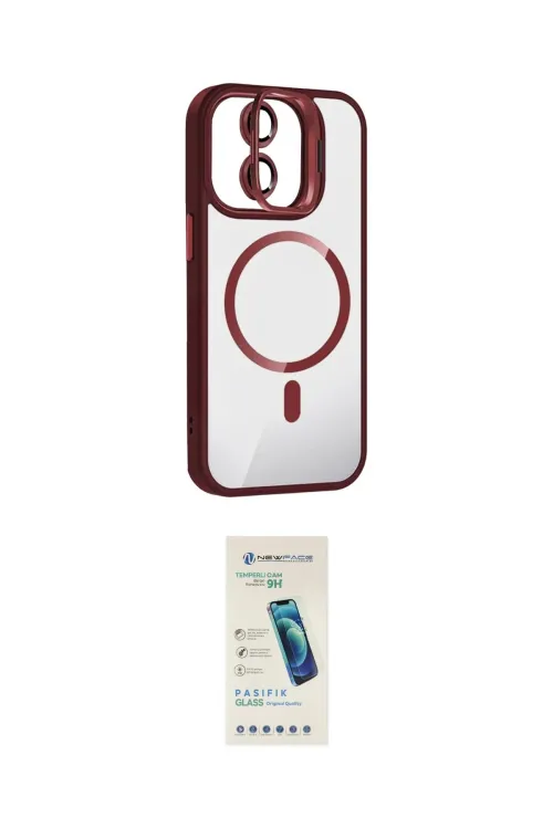 ieg™ iPhone 11 Kılıf Yadigar Asil Koleksiyonu - Şeffaf Pasifik Cam Ekran Koruyucu
