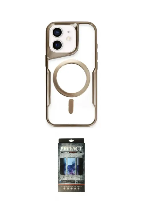 ieg™ iPhone 11 Kılıf Yadigar Klasik Özel Seri - Siyah 34D Hayalet Izgaralı Cam
