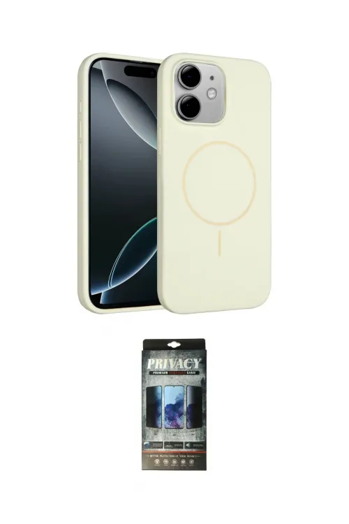 ieg™ iPhone 11 Kılıf Yankı Form Serisi - Siyah 34D Hayalet Izgaralı Cam