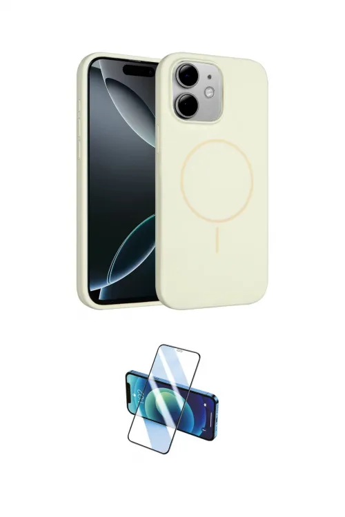 ieg™ iPhone 11 Kılıf Yankı Form Serisi - Siyah 3D Antistatik Cam Ekran Koruyucu