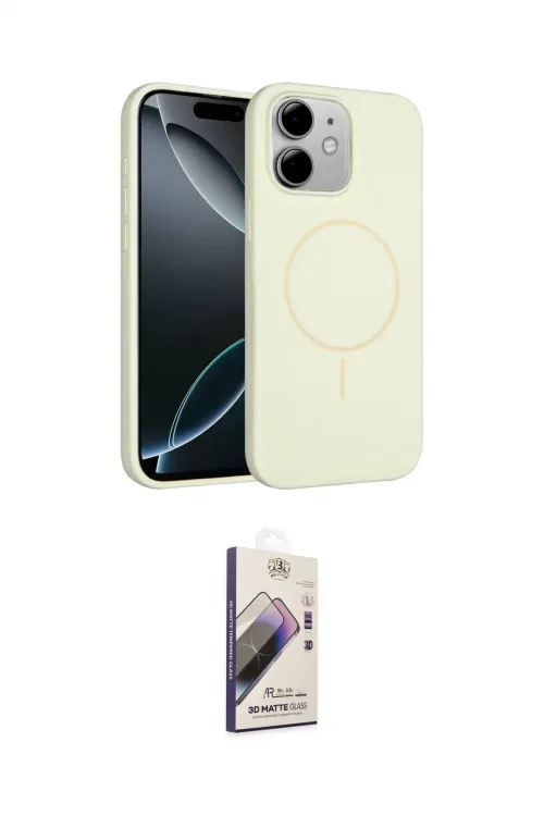 ieg™ iPhone 11 Kılıf Yankı Form Serisi - Siyah Bilvis 3D Mat Cam Ekran Koruyucu