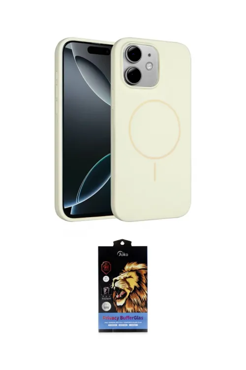ieg™ iPhone 11 Kılıf Yankı Form Serisi - Siyah Buffer Hayalet Cam Ekran Koruyucu