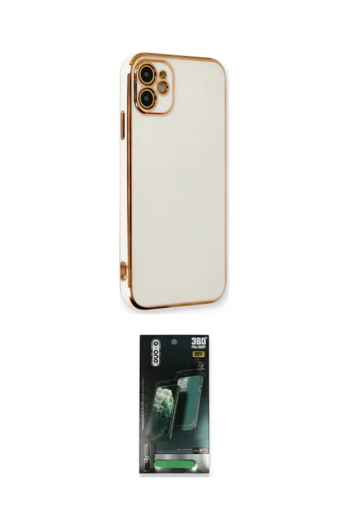 ieg™ iPhone 11 Kılıf Yankı Serisi - Siyah 360 Mat Full Body Arka Koruyucu