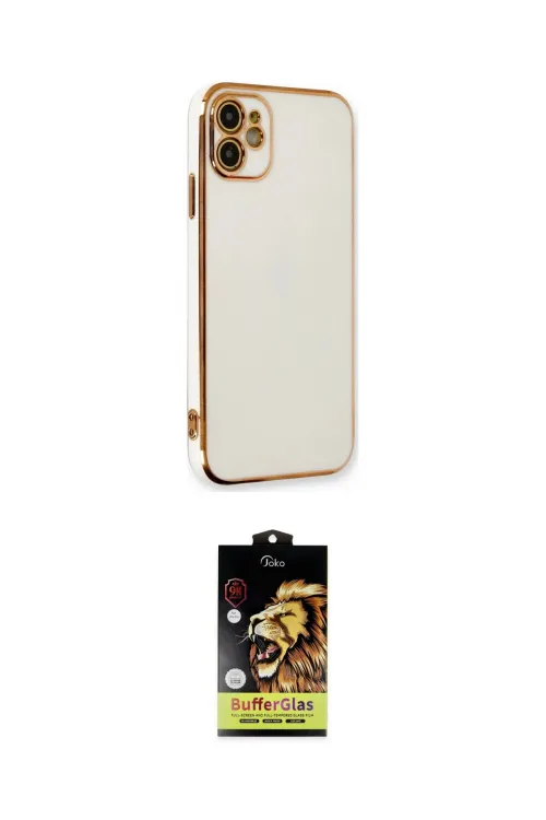 ieg™ iPhone 11 Kılıf Yankı Serisi - Siyah Buffer Cam Ekran Koruyucu