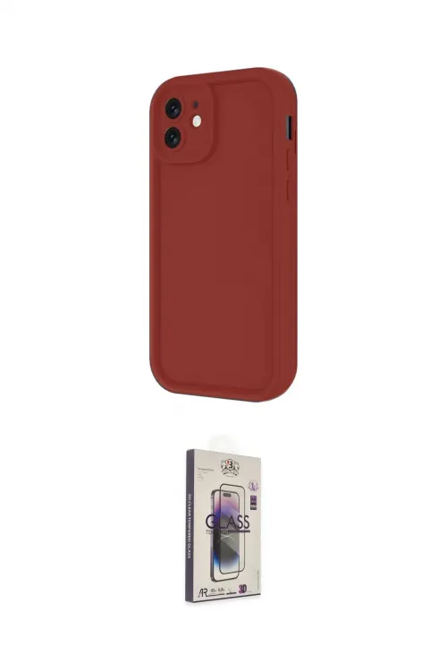 ieg™ iPhone 11 Kılıf Yankı Yansıma Özel Seri - Siyah Bilvis 3D Cam Ekran Koruyucu
