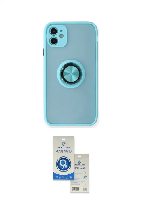 ieg™ iPhone 11 Kılıf Yörünge Çizgi - Şeffaf Royal Nano Ekran Koruyucu