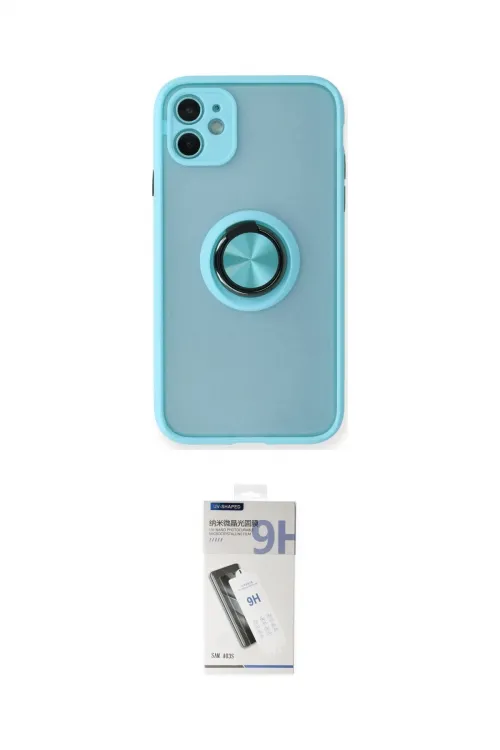 ieg™ iPhone 11 Kılıf Yörünge Çizgi - Şeffaf Uv Polymer Nano Ekran Koruyucu