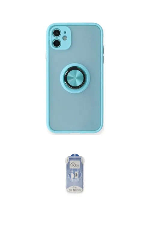 ieg™ iPhone 11 Kılıf Yörünge Çizgi - Siyah Joko Magic 5D Cam