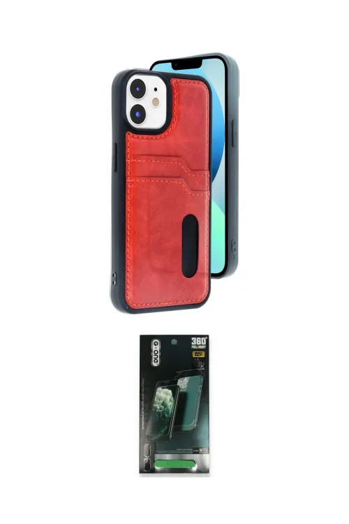 ieg™ iPhone 11 Kılıf Yörünge Işık Serisi - Şeffaf 360 Full Body Arka Koruyucu