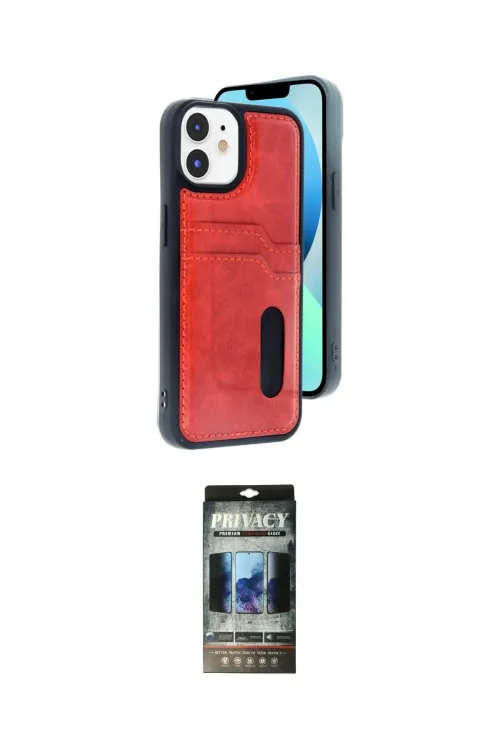 ieg™ iPhone 11 Kılıf Yörünge Işık Serisi - Siyah 34D Hayalet Izgaralı Cam